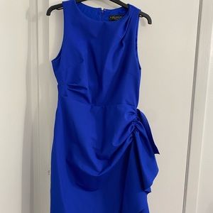 Bright blue dress warp dress party Royal blue